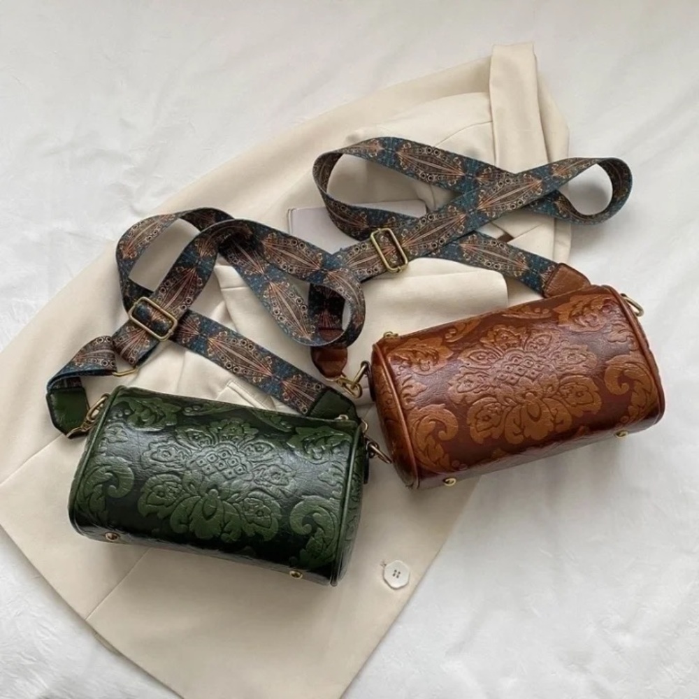 Western Purse Floral Shoulder Bag Zier Leather Crossbody Bag
